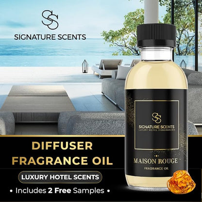Luxury Hotel Diffuser Oil for Hotels and Homes - Aromatherapy Oils for use with an Essential Oil Diffuser at Home - Fragrance-Scent Diffuser Oil Blend (Maison Rouge) 4.05fl oz (120ml)