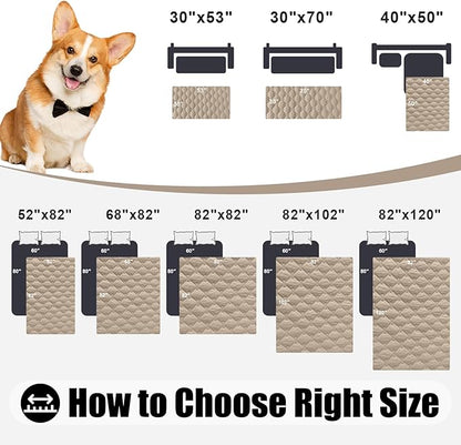 Smiry Waterproof Dog Bed Cover Blanket, Soft Reversible Pet Blanket, Washable Leakproof Cats Dogs Couch Cover for Sofa, Couch, Furniture (30x70 Inch, Taupe/Beige)