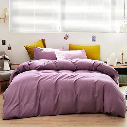 Cottonight Purple Comforter Set California King Dusty Purple Bedding Comforter Set Pale Mauve Blanket Quilts Soft Breathable Lilac Soft Breathable 3 Piece Comforter Set for Cal King Bed