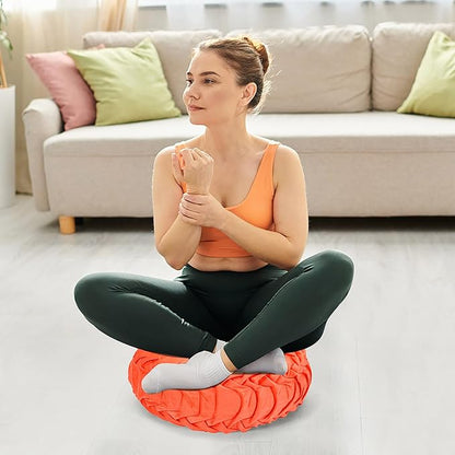 Yerliker 6 Pcs Floor Pillow Cushions 15inch Round Velvet Throw Pillows Colorful Flexible Cushions Alternative Pillows for Couch Chair Living Room Bedroom Home Office Decor(Halloween Color)