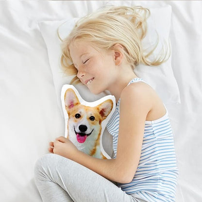 Personalized Photo Pillow Gifts, Custom Pet Pillow Shaped Looks Like Your Dog Cat Picture, Unique Birthday Gifts for Pet Lovers - Double Side 12 Inch
