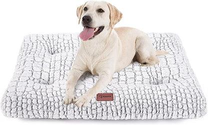 ULIGOTA Dog Bed Crate Mat Plush Kennel Pad for Small to Large Dogs - Soft, Anti-Slip, Comfy