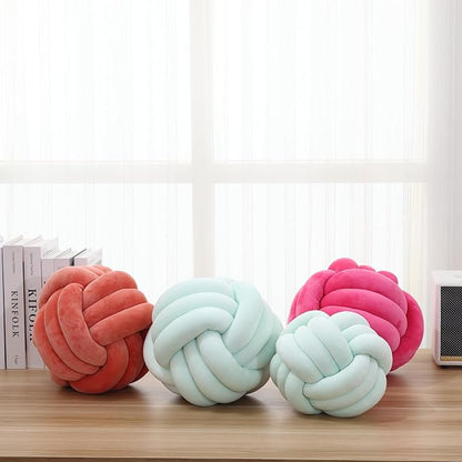 Petrella Knot Pillow Ball Round Throw Pillows Home Decor Cushion Decorative Aesthetic Throw Pillows，Light Green 8inch
