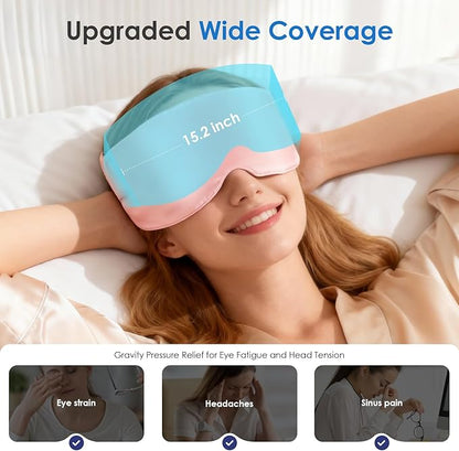 Weighted Eye Mask Mystery Box - 1 Piece Only, Silk Sleep Mask for Side Sleepers, Adjustable Buckle, Light Blocking, with Storage Pouch, Ideal for Travel & Sleep, Random Color (Pink/Gray)