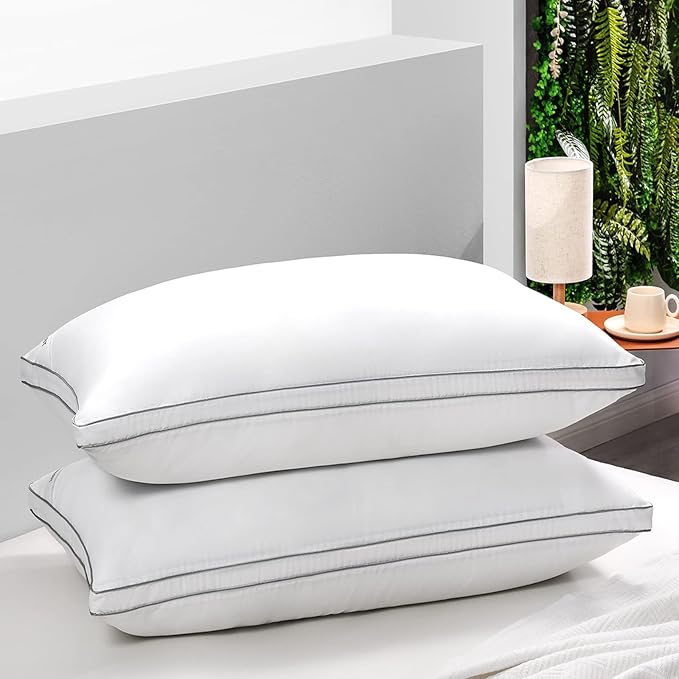HARBOREST Down Alternative Standard Size Pillows Set of 2-20 x 26 Bed Pillows for Sleeping, Hotel Collection Pillows Good for Side and Back Sleeper