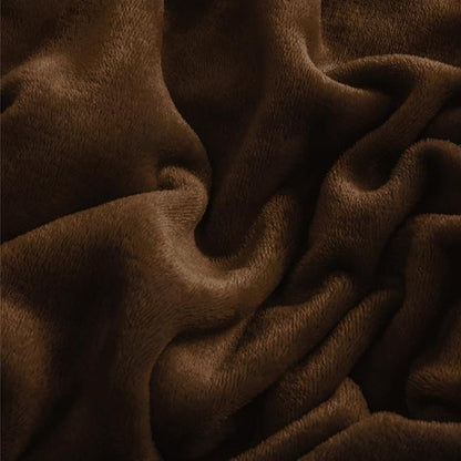 BEDELITE Flannel Sheets Twin Size Brown - Super Soft Fleece Sheets Set Fluffy Extra Plush, 3 Piece(Include Fitted Sheet, Flat Sheet, 1 Pillowcase)