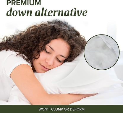Beckham Hotel Collection Summer Sanctuary Queen Pillow - Cooling Qmax Adjustable Down Alternative Pillow w/Extra Fill, Ideal for Side Back Stomach Sleepers