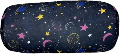 Bookishbunny Microbead Cylinder Bolster Roll Pillow 13" x 7" Various Patterns (Sky)