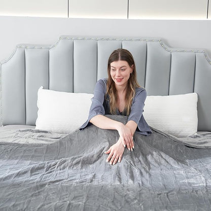 Electric Heated Blanket Throw Size 50"x60", Fast Heating Throw, Soft Microplush for Sofa & Office,6 Heating Levels & 1-10 Hours Auto Off, Machine Washable, Gifts for Family-Gray