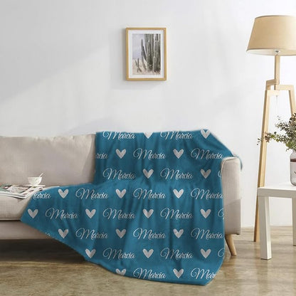 Personalized Dog Blanket, Customized Pet Blankets with Name Picture, Throw Blanket for Small Medium Large Dog Puppy Cat