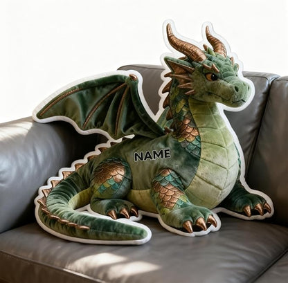 Custom Western Dragon Shaped Pillow Personalized Double-Sided Printed Cute Pillow Customized Christmas Party Commemorative Gift Sofa Decorative for Boys and Girls 8-32in