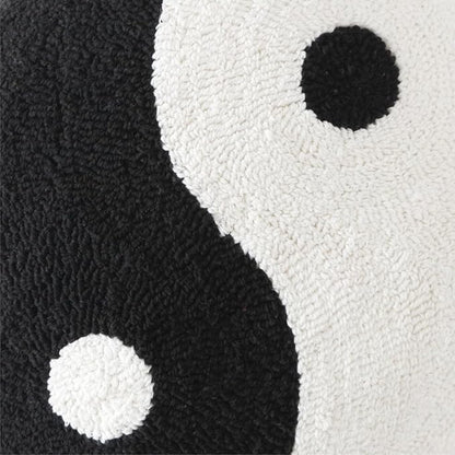 Urban Lifestyle Yin-Yang Throw Pillow, Black/White