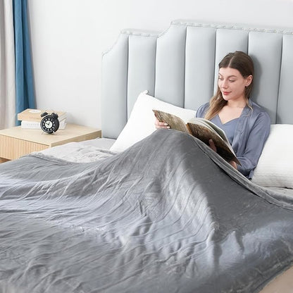 Electric Heated Blanket Queen Size 84"x90", Soft Plush Microplush for Bed, Dual Controllers & Dual Heating Zones, 1-10 Hours Auto Off & 6 Heating Levels, Machine Washable, Gifts for Family-Gray