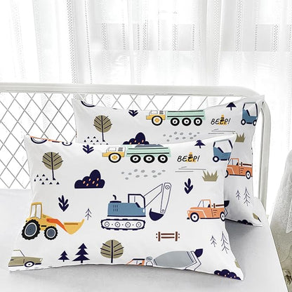 Cartoon Car Comforter Sets Queen，Bedding Sets for Kids,Construction Excavator Comforter Sets All Season 1 Comforter and 2 Pillowcases
