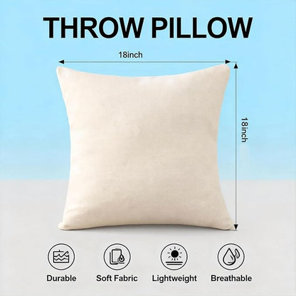 Decorative Couch Pillow Covers SofaThrow pillows with inserts included Bohemian-Style Country Cushion Cover Suitable for Beds, Sofas, Living Rooms, and Home Decor 2pack 18X18 inch.(Off White)