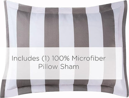 Juicy Couture – Comforter Set, Cabana Stripe Design, Twin Bedding, 5 Piece Set Includes 1 Comforter, 1 Sham and 3 Decorative Pillows, 100% Microfiber Polyester, Wrinkle Resistant