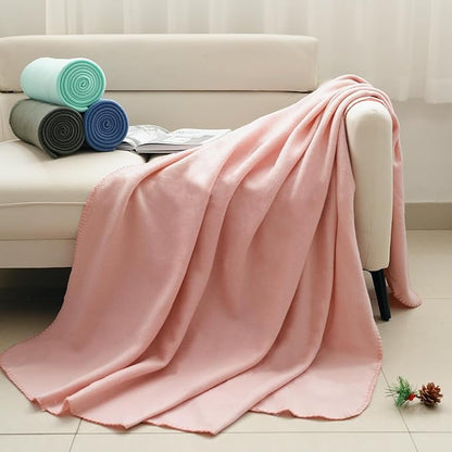 ZYFZCYBL Fleece Blanket Bulk Pack of 6 Cozy Fleece Throw Blankets 50x60 Warm Soft Lightweight Breathable Pet-Friendly for Bed Sofa Camping Wedding Gifts (Assorted 2)