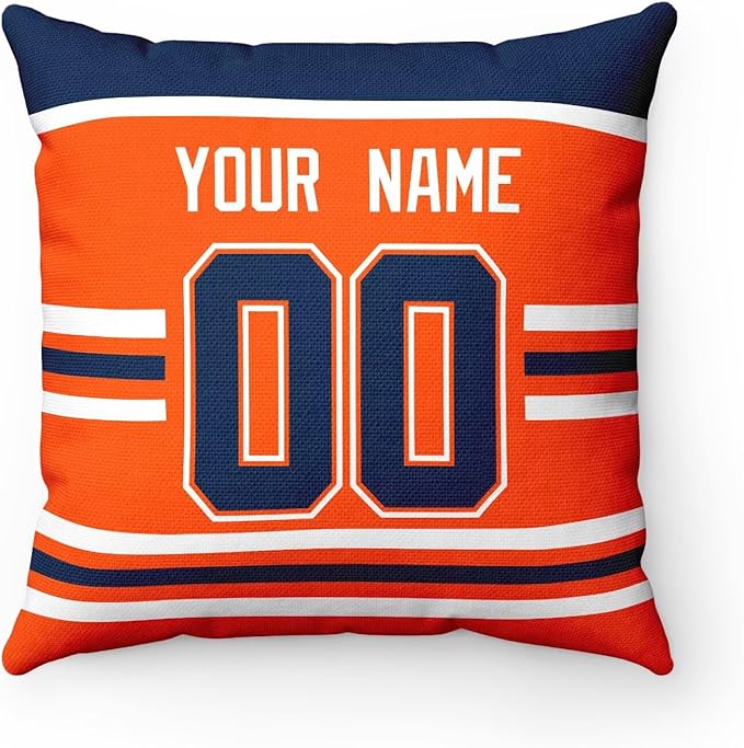 ANTKING Edmonton Throw Pillow Personalized Custom Any Name and Number for Men Women Boy Gifts