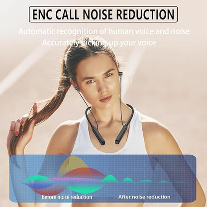 Neck Headphones Wireless Bluetooth，V5.2 with Microphone Neckband Bluetooth Headphones，35 Hours of Playtime in-Ear Neckband Earbuds no Power Button IPX7 Sweat-Resistant deep bass (Y8H)