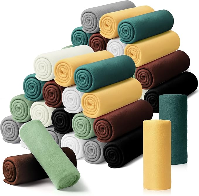 Kinlop Fleece Blanket Bulk 60 x 50 Inch Soft Lightweight Fleece Cozy Blanket Warm Throw Plush Pet Throw for Bed Couch Sofa Home Office Wedding Gifts Travel Camping(Delicate Color)