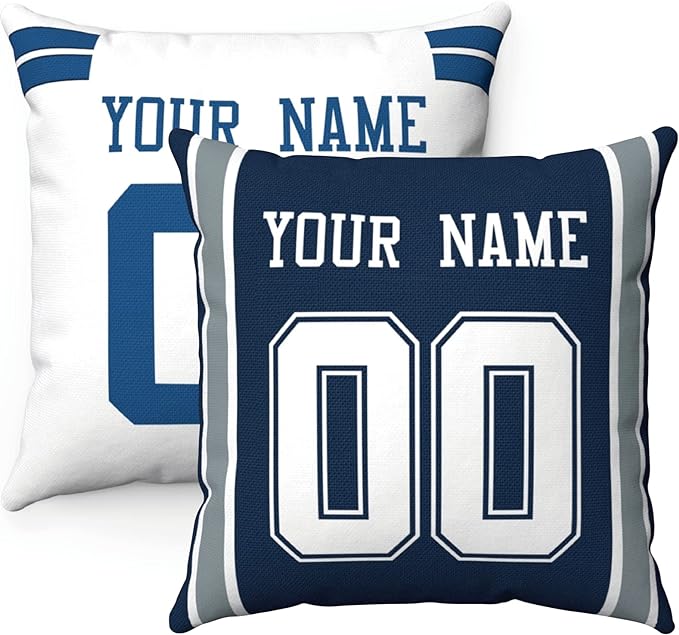 ANTKING Throw Pillow 2 Packs Custom Any Name and Number for Men Women Boy Gift