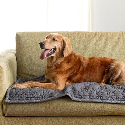 PAULATO BY GA.I.CO. Waterproof Blanket – 24x86” Changing Absorbent Pad for Incontinence – Machine Washable Stain-Resistant Protector for Couch Sofa or Bed – Reusable Waterproof Cover - Dark Grey
