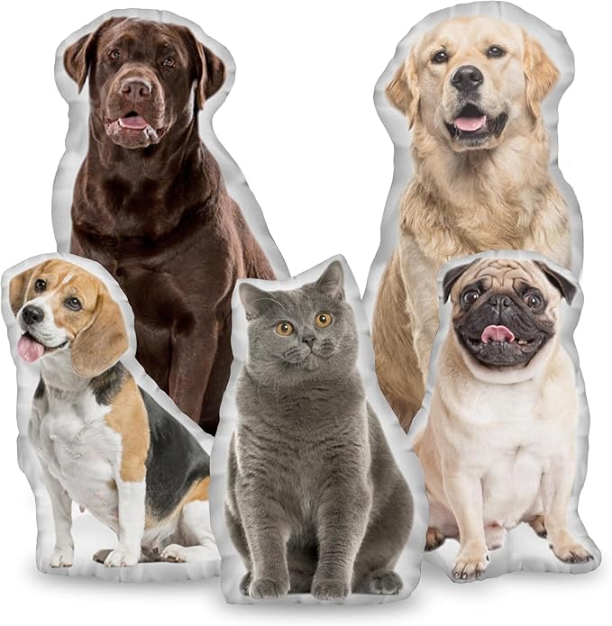 Custom Pet Pillow with Photo - Personalized Dog Cat Shaped Pillow - Personlized Pet Memorial Gifts for Loss of Dogs - Bereavement Gift for Dog Lover for Him or Her