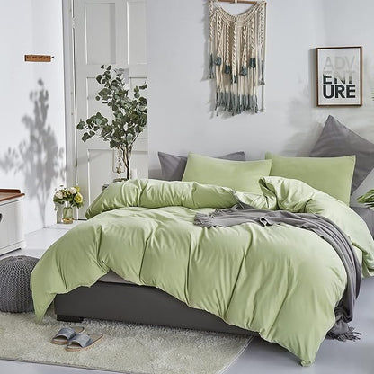 CLOTHKNOW Green Comforter Set - California King, 3Pcs Soft Light & Sea Green Comforters