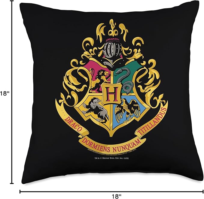 Harry Potter Hogwarts School Crest Throw Pillow