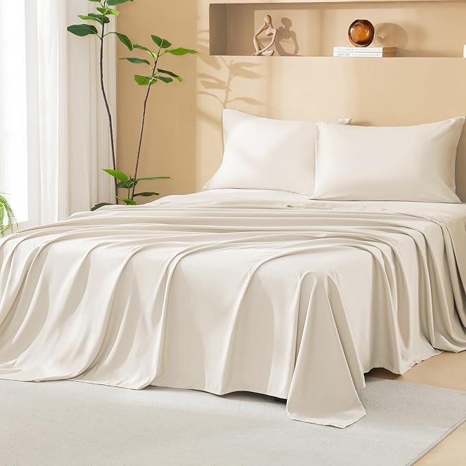 Litanika Full Size Comforter Set with Sheets Beige - 7 Pieces Bed in a Bag Full Boho Tufted Complete Bedding Sets with Comforter, Sheets, Pillowcases & Shams