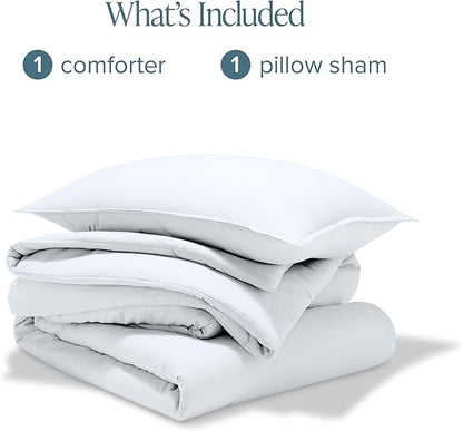 Bare Home Comforter Set - Twin/Twin Extra Long - Ultra-Soft - Goose Down Alternative - Premium 1800 Series - All Season Warmth Comforter (Twin/Twin XL, White)