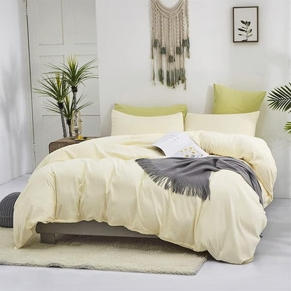Cottonight Cream White Comforter Set Full Ivory White Bedding Comforter Set Beige White Solid Blanket Quilts Modern Soft Breathable Ivory 3 Piece Off White Bedding Set for Women Men