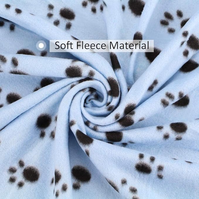 Comsmart Dog Blankets for Small Dogs, 6 Pack Puppy Blanket Cute Paw Print Pet Blanket for Dog, Puppy, Cat, Kitten, 39x35 inches