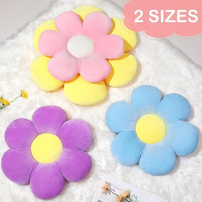 Six Petal Flower Pillow,Soft Flower Shaped Throw Pillows Cushion Seating for Home Decorative Cute Daisy Throw Pillow for Bed Sofa Couch (Purple,15.7'')