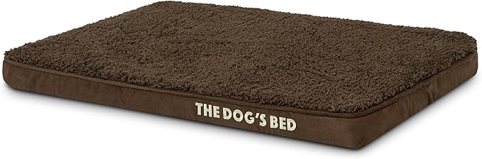 The Dog’s Bed Orthopedic Memory Foam Dog Bed Mattress, Plush Fabric, Brown Plush, S, 2-Inch