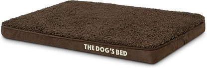 The Dog’s Bed Orthopedic Memory Foam Dog Bed Mattress, Plush Fabric, Brown Plush, S, 2-Inch