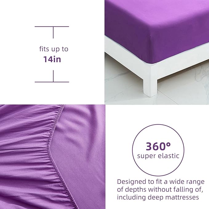WONGS BEDDING Purple Comforter Set Full, 7 Pieces Reversible Purple Rose Pattern Bed in a Bag Lightweight Soft Microfiber Filling Comforter Sets with Pillowcases & Shams, Flat Sheet, Fitted Sheet