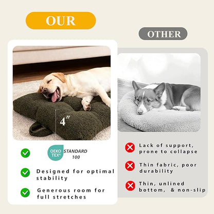 Washable Dog Couch Bed, Pet Sofa with Removable Cushion & Non-Slip Bottom, Orthopedic Plush Furniture for Medium/Large Dogs,Cat & Dog Loveseat.(Green)