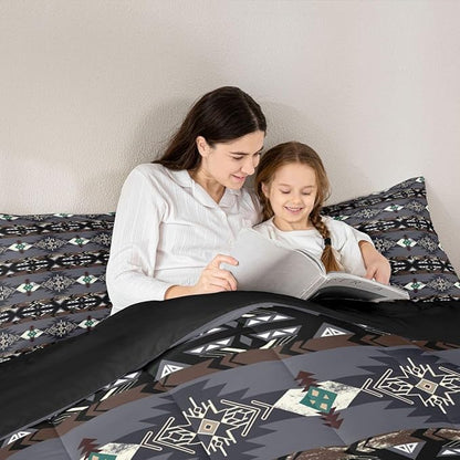 Erosebridal Western Boho Queen Comforter Set,Aztec Quilt,Ethnic Tribal Arrow Bedding Set Country Decor Western Duvet Insert,Western Room Decor for Bedroom Boho Living Room Decor,Southwestern Decor