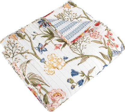 Levtex Home - Maileen - Throw - Floral - Bright Multi Color - Throw (50x60in.) - Cotton