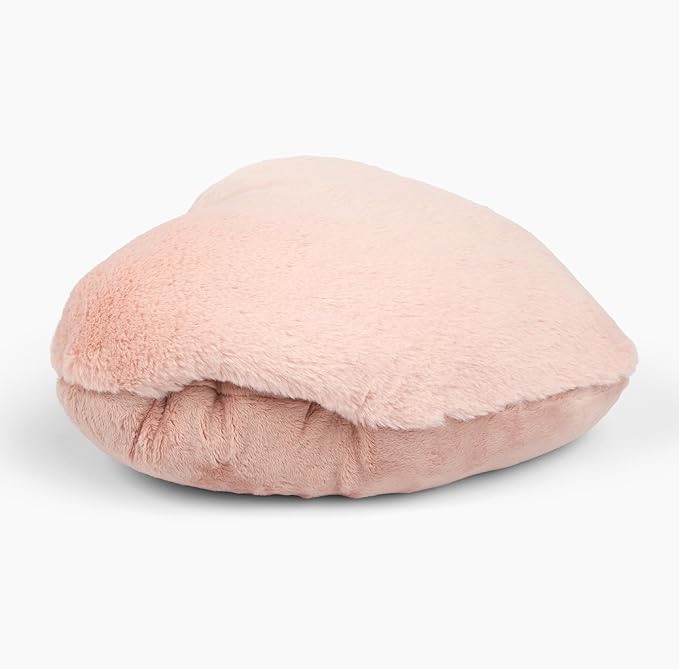 HUGIMALS Super Sized Heart to Hug Pillow in Antique Rose | 8 lb Weighted Soft Heart Shaped Sensory Pillow | for Self-Care, Relaxation, Sleep with Cozy Hand Pocket - Thoughtful Gift for Adults, Teens