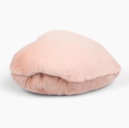HUGIMALS Super Sized Heart to Hug Pillow in Antique Rose | 8 lb Weighted Soft Heart Shaped Sensory Pillow | for Self-Care, Relaxation, Sleep with Cozy Hand Pocket - Thoughtful Gift for Adults, Teens