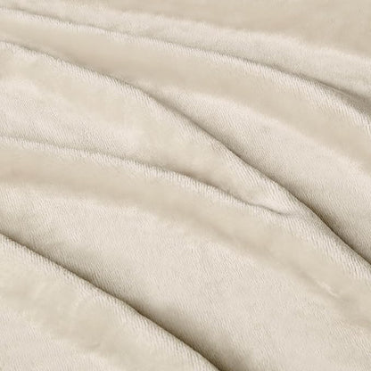 Basics Soft Fleece Throw Blanket, Lightweight Cozy Blanket for Couch & Sofa, 50 x 60 Inches, Beige