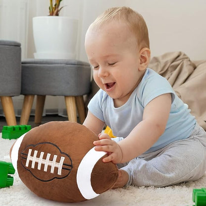 HyDren 2 Pcs Football Plush Pillows - 12" Soft Fluffy Football Pillows Stuffed Footballs Throw Pillow Sports Ball Throw Pillow for Kids Boys Girls Bedroom Nursery Room Decoration Birthday Party Gift