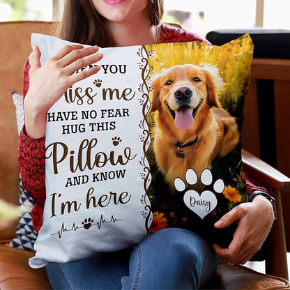 Personalized Pet Photo Memorial Throw Pillow (Insert Included), Dog Memorial Gifts For Loss Of Dog, Loss Of Dog Sympathy Gifts, Photo Pillow, Square Pillows, Pet Loss Gifts, Dog Memorial Gifts