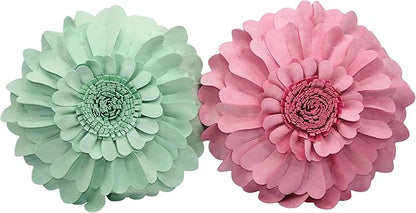 Contempo Lifestyles Flower Pillow – Decorative Pillow 3D Round Throw Pillows for Home Décor – Handmade Sweetheart Flower Pillow for Bed & Couch-Sunflower Pillow - 13 Inch Mint