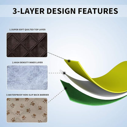 Easy-Going 100% Waterproof Dog Bed Cover, Non-Slip Pet Blanket for Furniture, Washable Couch Cover, Repleasement Sofa Cover (96x82 in, Chocolate)