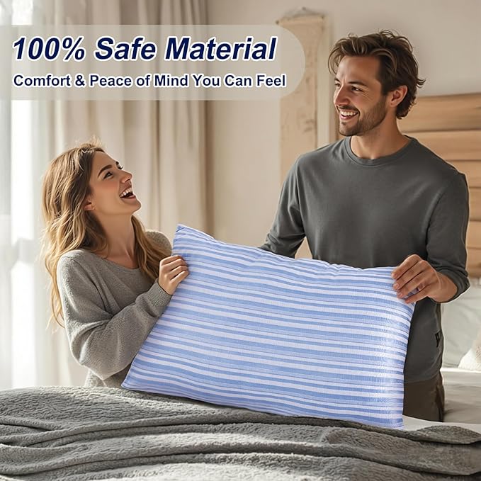 Cooling Pillows Queen Size Set of 4, Hotel Collection Bed Pillow for Sleeping Queen Pillows 4 Pack for Back, Stomach or Side Sleepers, Soft and Supportive Washable Pillow for Bedroom