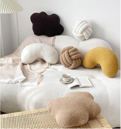 Chocolate Knot Pillow Long Shaped Soft Knot Plush Pillow Cushion Home Decoration Throw Pillows for Sofa Bedroom Car Office Gift
