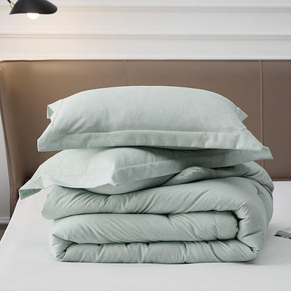 Bedsure California King Comforter Set - Mint Green Soft Bedding for All Seasons, Cationic Dyed Bed Set, 3 Pieces, 1 California King Size Comforter (104"x96") and 2 Pillow Shams (20"x36"+2")